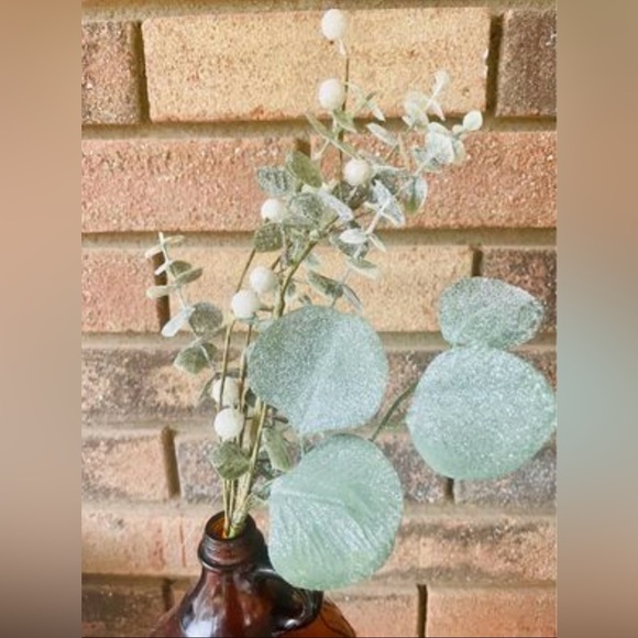 *Glitter Frosted Eucalyptus Spray, 16” - Picture 3 of 10